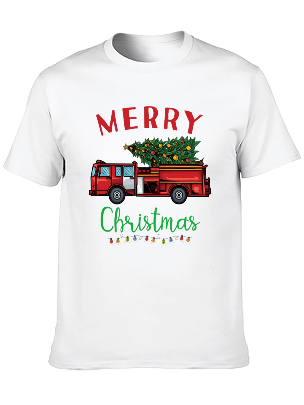 Merry Christmas Fire Truck T-Shirt