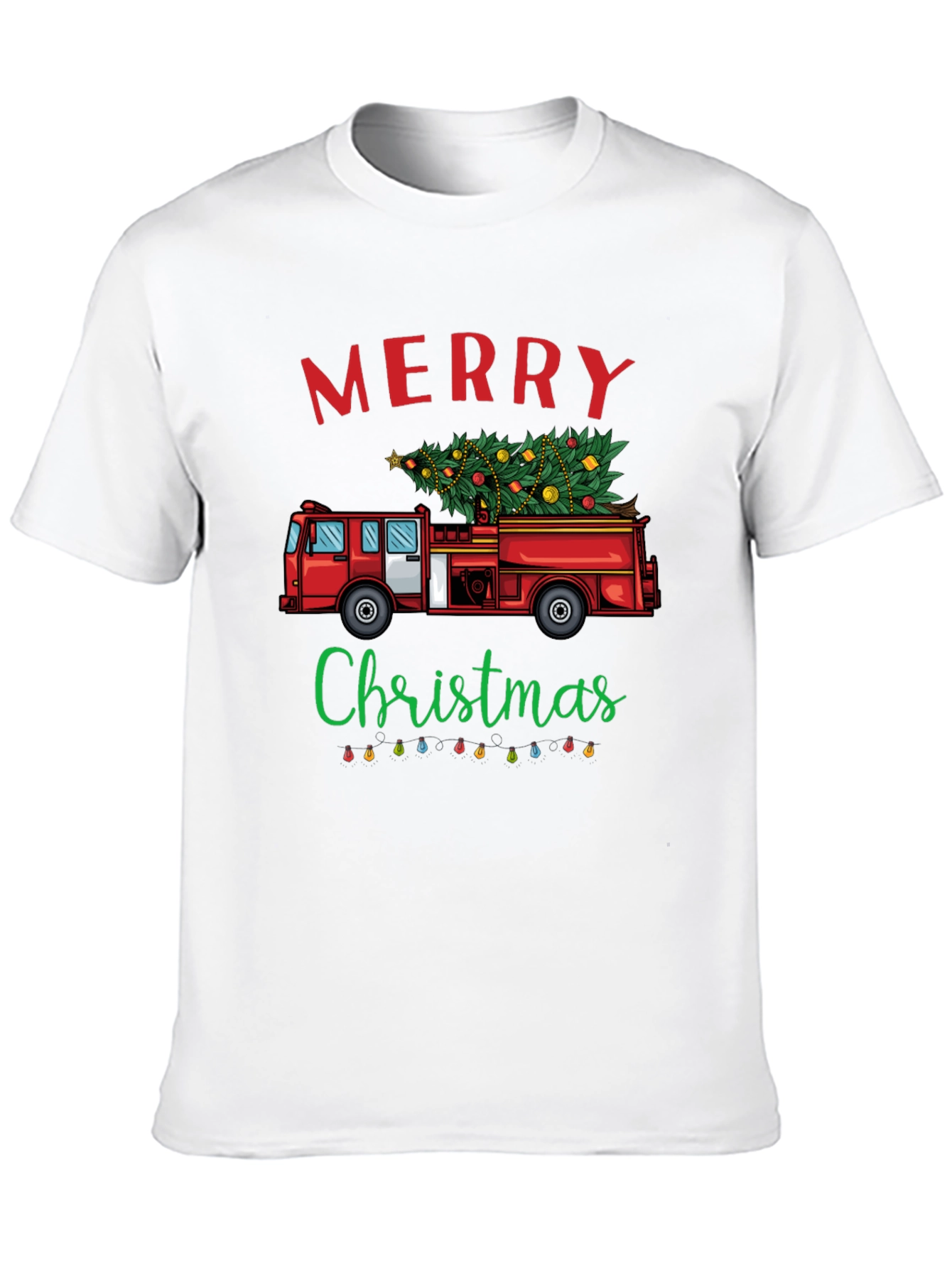 Merry Christmas Fire Truck T-Shirt