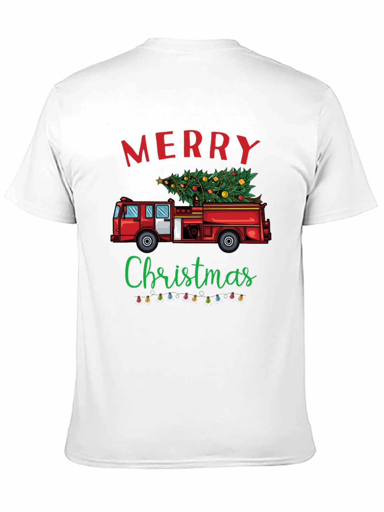 Merry Christmas Fire Truck T-Shirt
