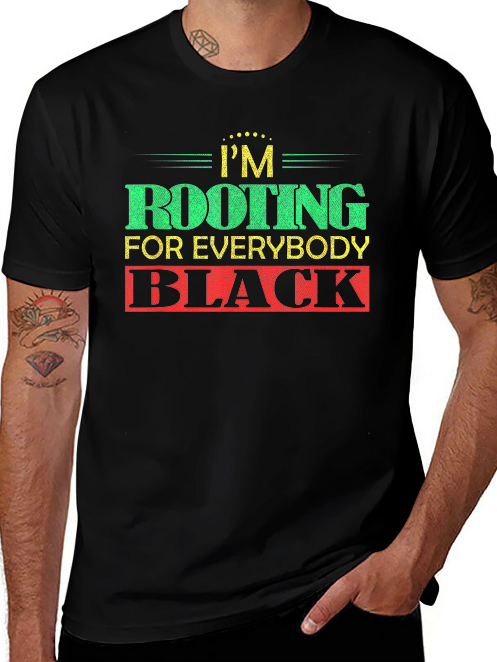 Rooting For Everybody Black T-Shirt