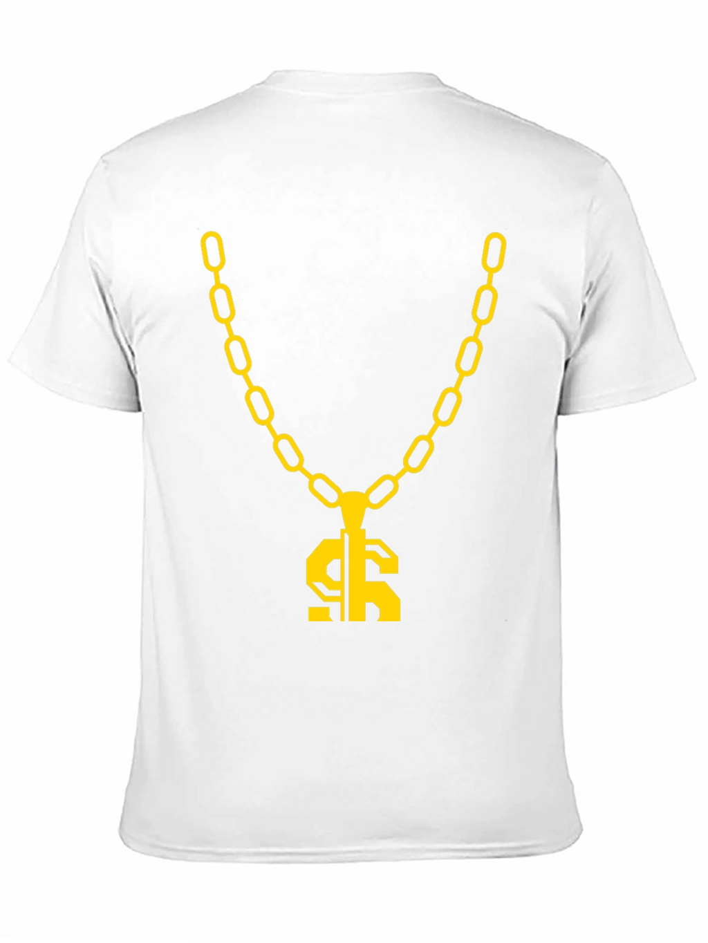 Gold Chain Dollar Sign Black Graphic Tee