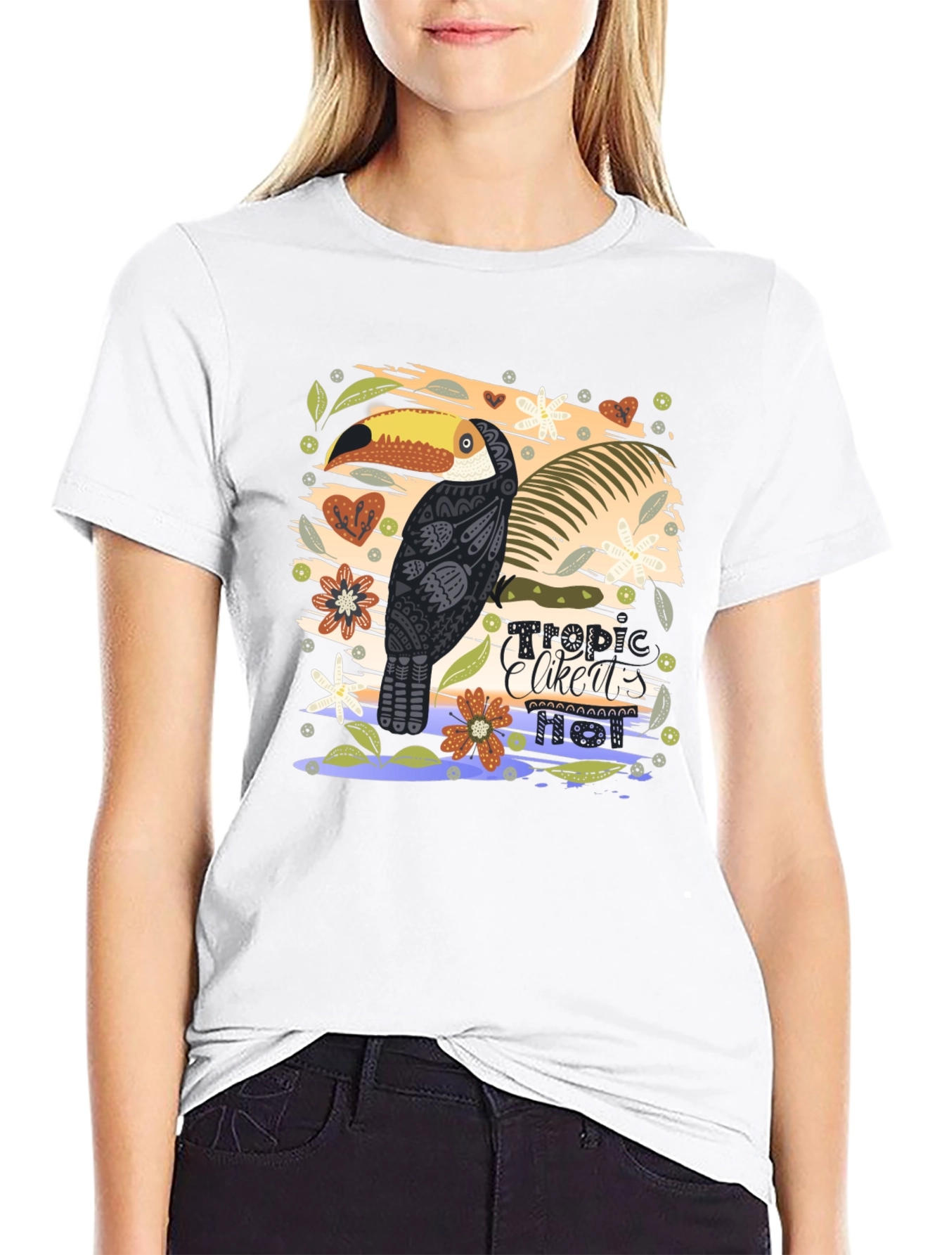 Tropical Toucan Graphic Tee - Modern Style