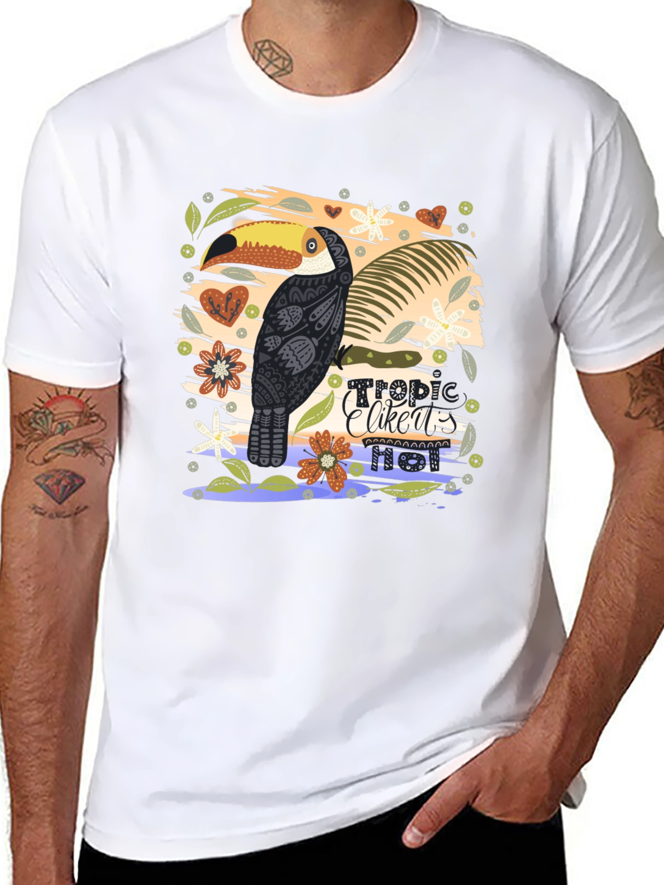 Tropical Toucan Graphic Tee - Modern Style