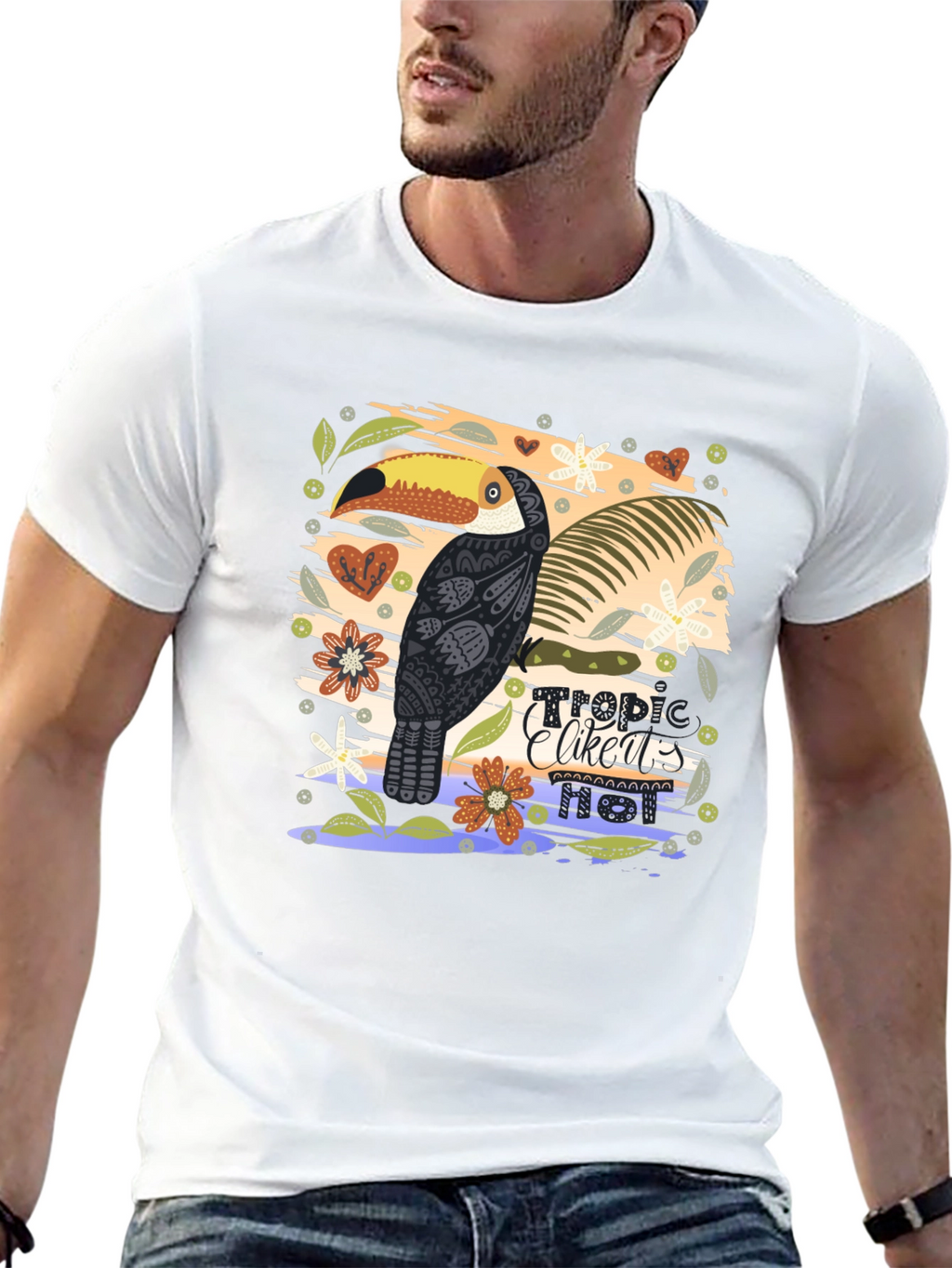 Tropical Toucan Graphic Tee - Modern Style