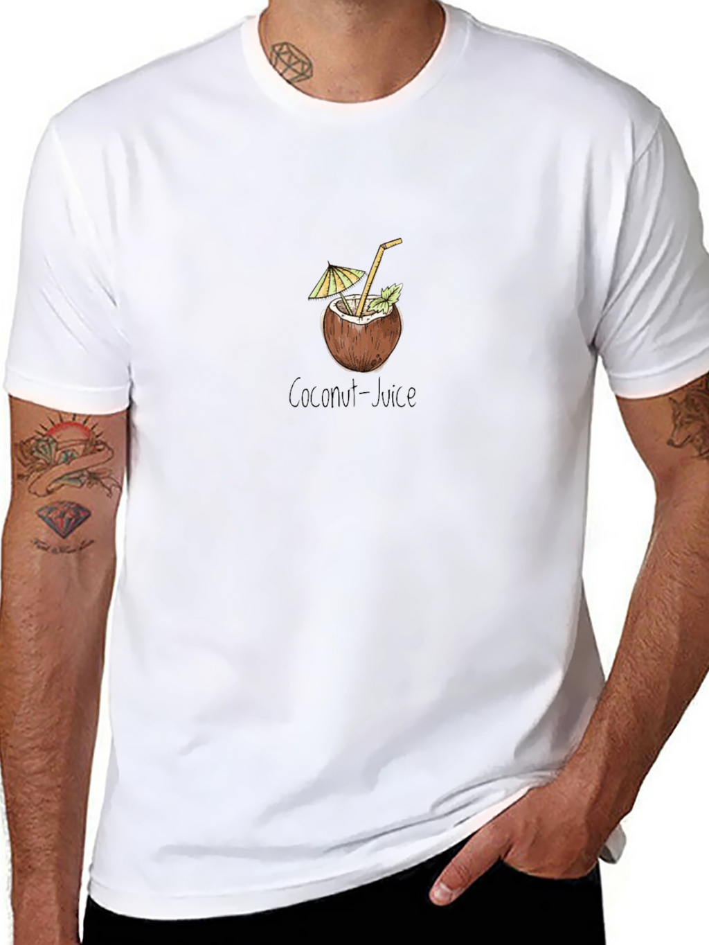 Coconut Juice Graphic Tee - Tropical Vibes