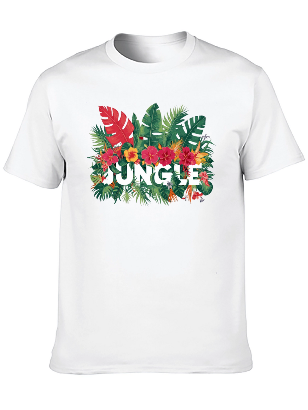 Jungle Graphic Print Black T-Shirt