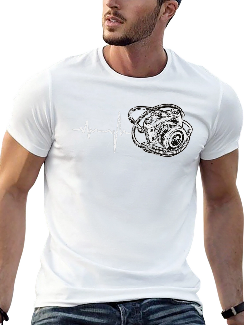 Camera Heartbeat Graphic Tee