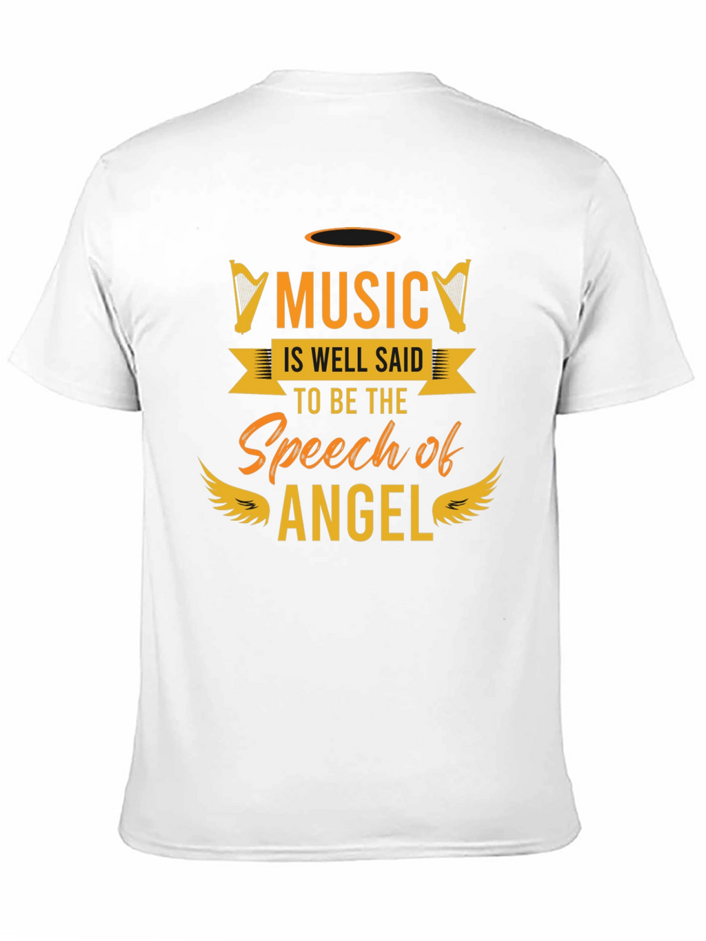 Music Is Angels Speech Graphic Tee - Black