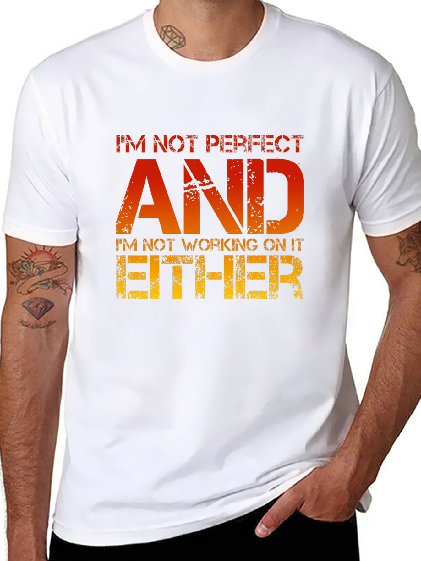 Funny Sarcastic T-Shirt - Im Not Perfect AND...