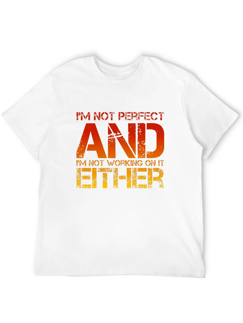 Funny Sarcastic T-Shirt - Im Not Perfect AND...