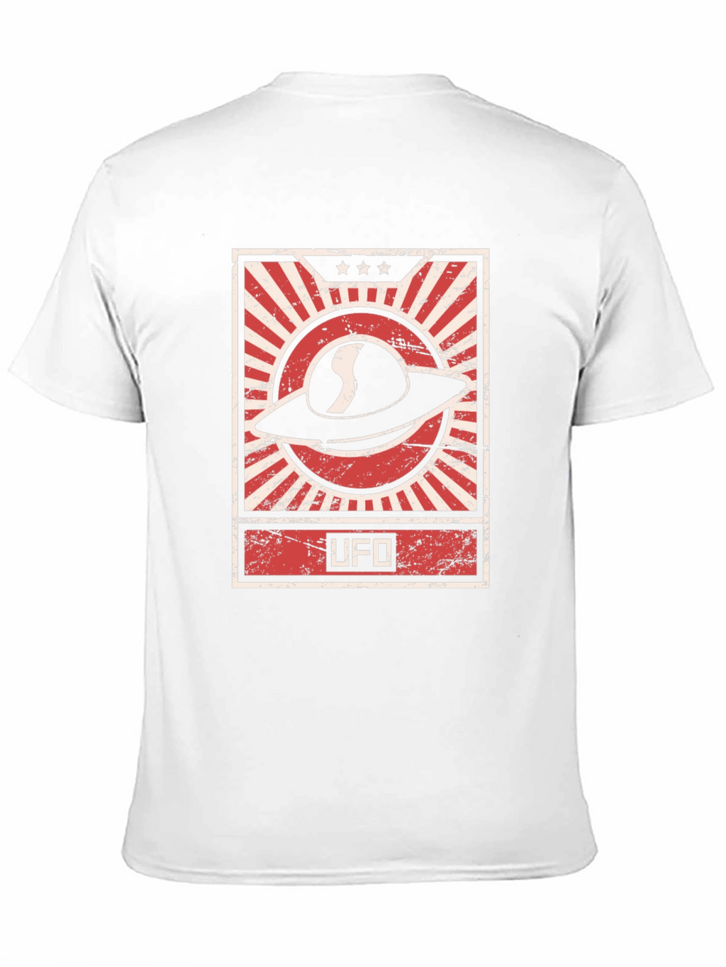 UFO Graphic Tee - Retro Design Black T-Shirt