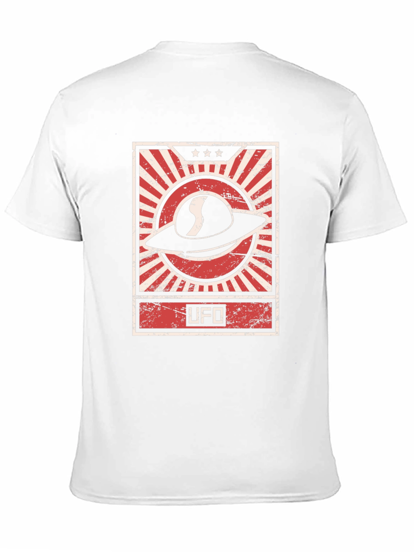 UFO Graphic Tee - Retro Design Black T-Shirt