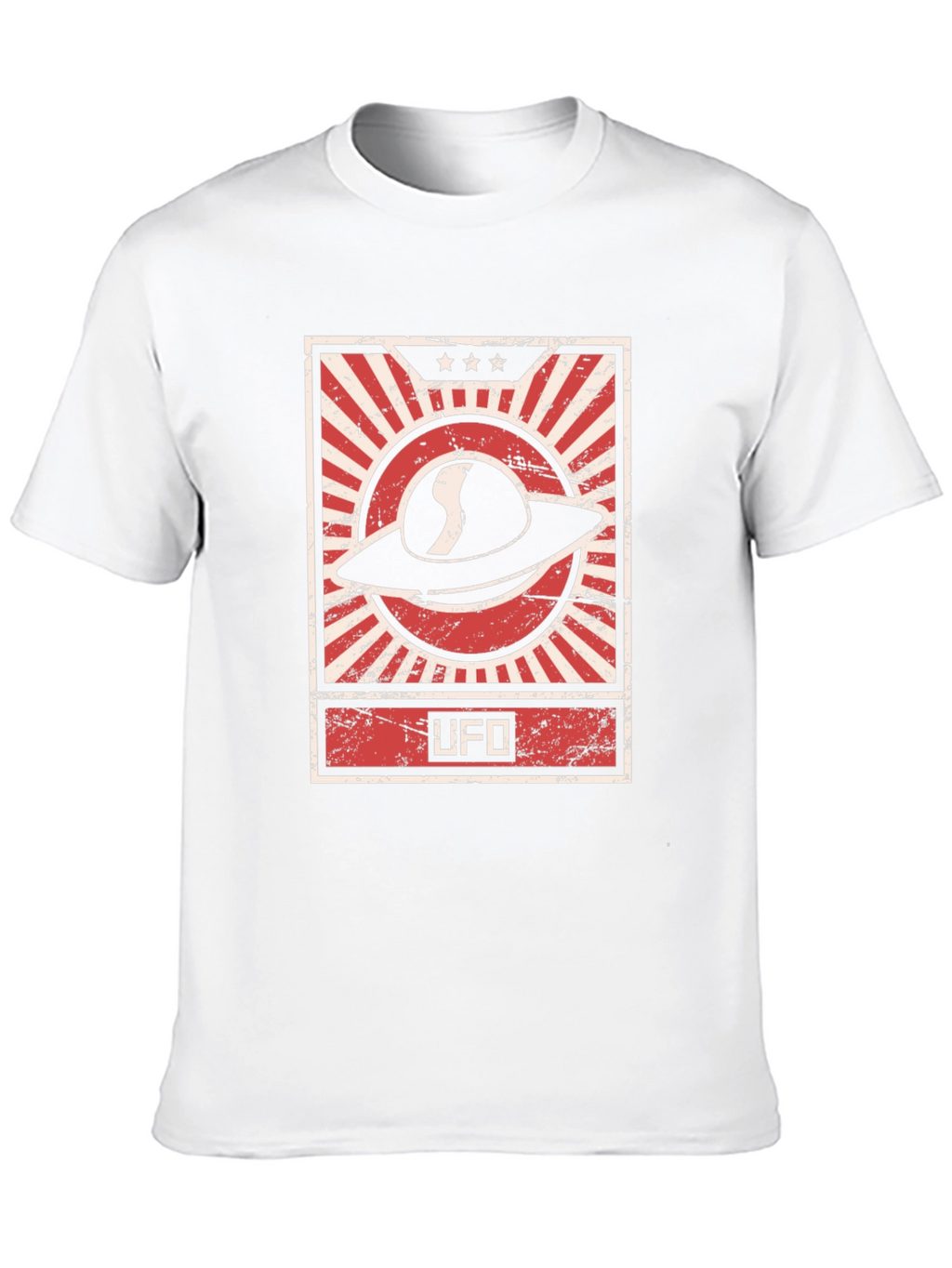 UFO Graphic Tee - Retro Design Black T-Shirt