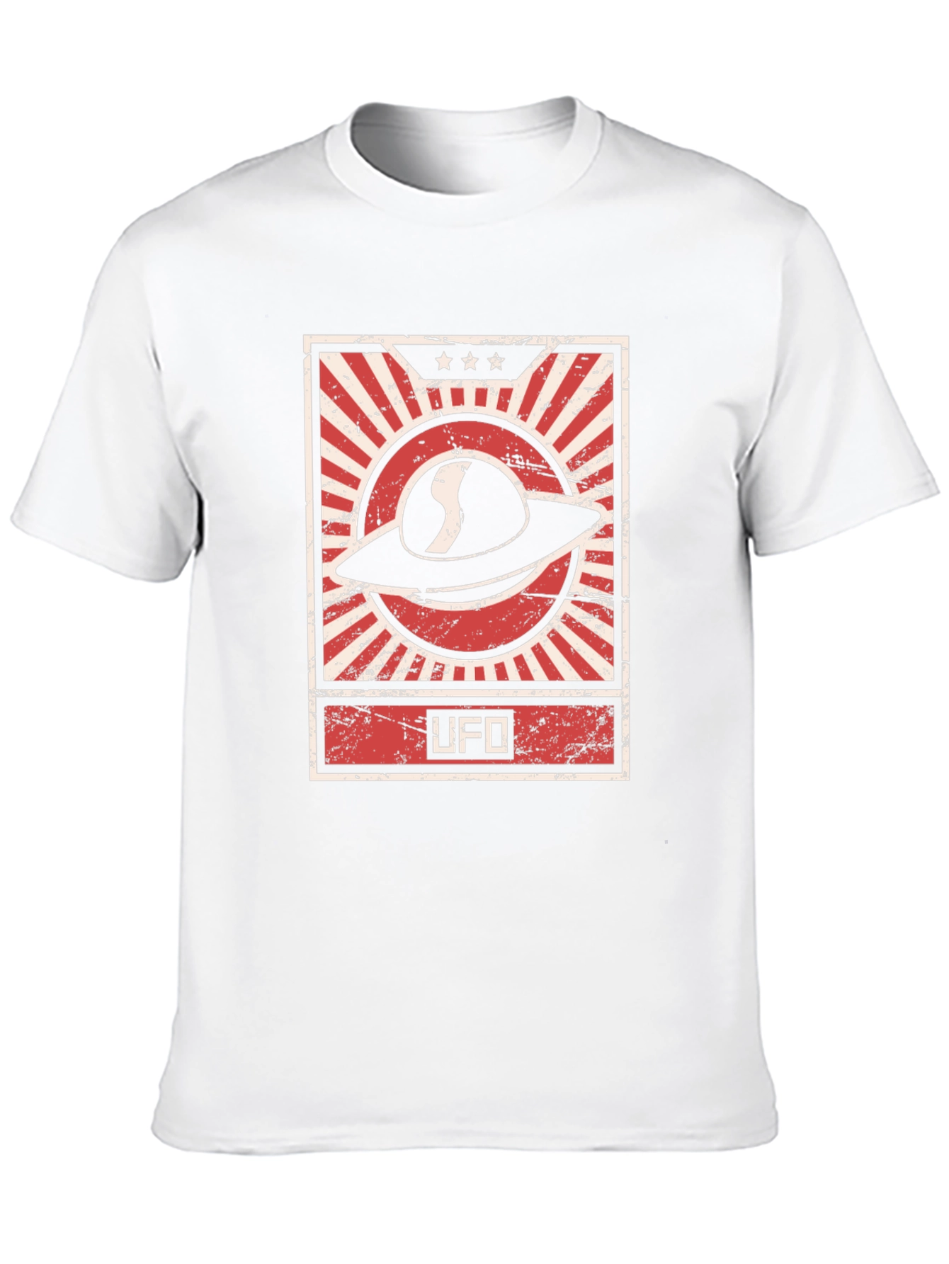 UFO Graphic Tee - Retro Design Black T-Shirt