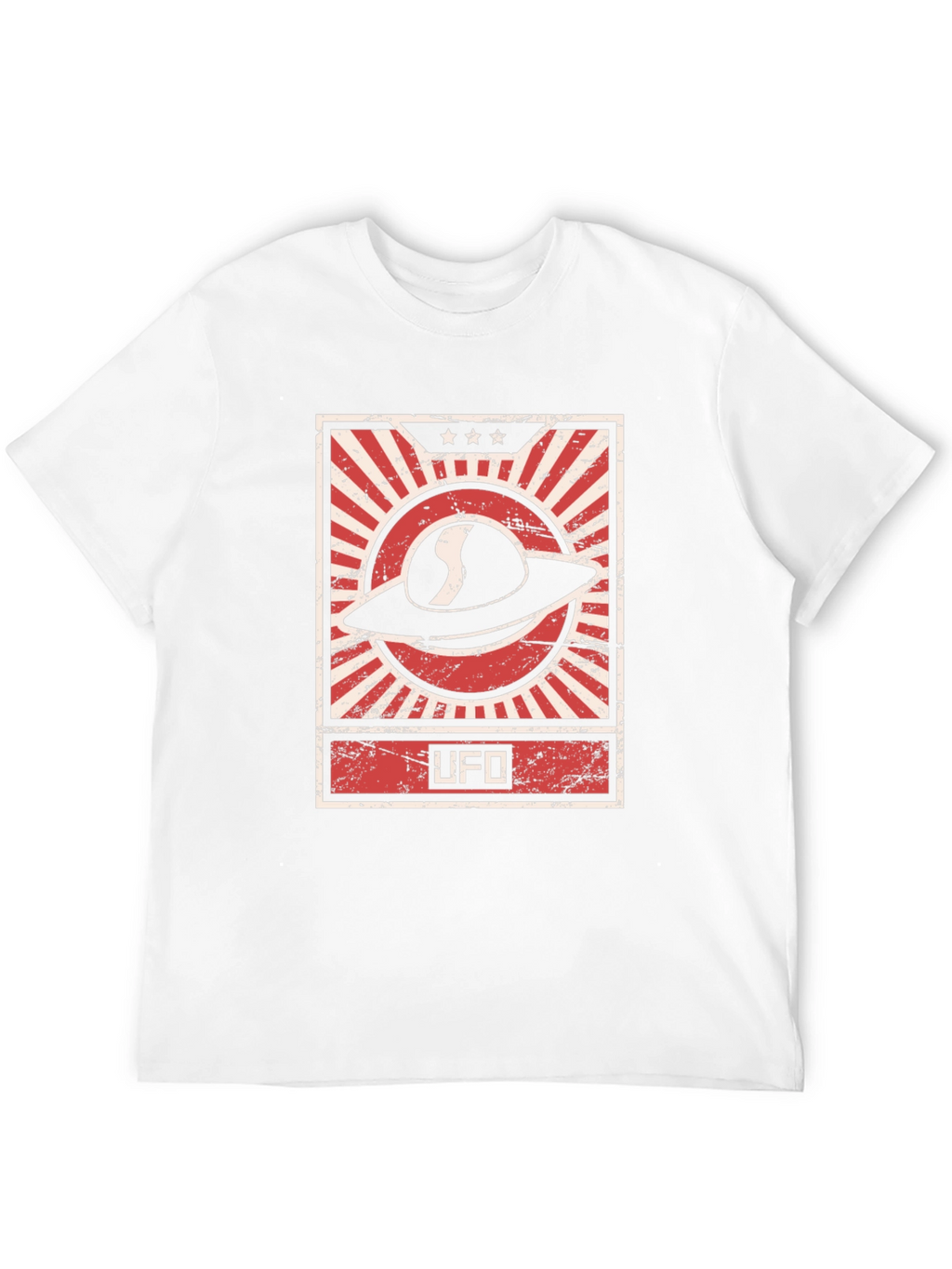 UFO Graphic Tee - Retro Design Black T-Shirt