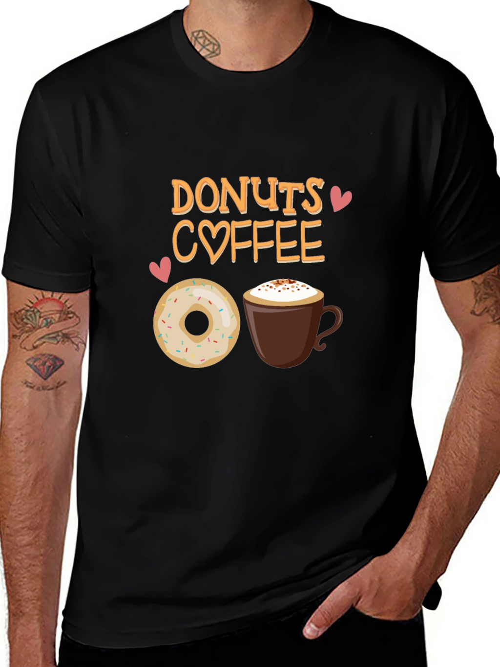 Donuts Coffee T-Shirt - Cute Foodie Tee