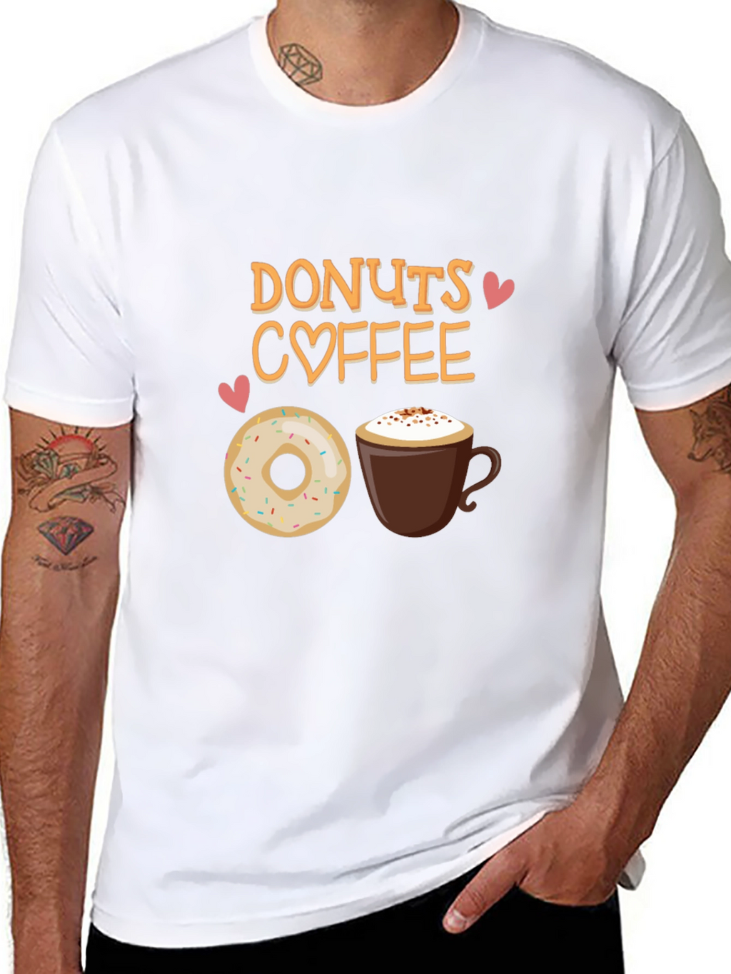 Donuts Coffee T-Shirt - Cute Foodie Tee