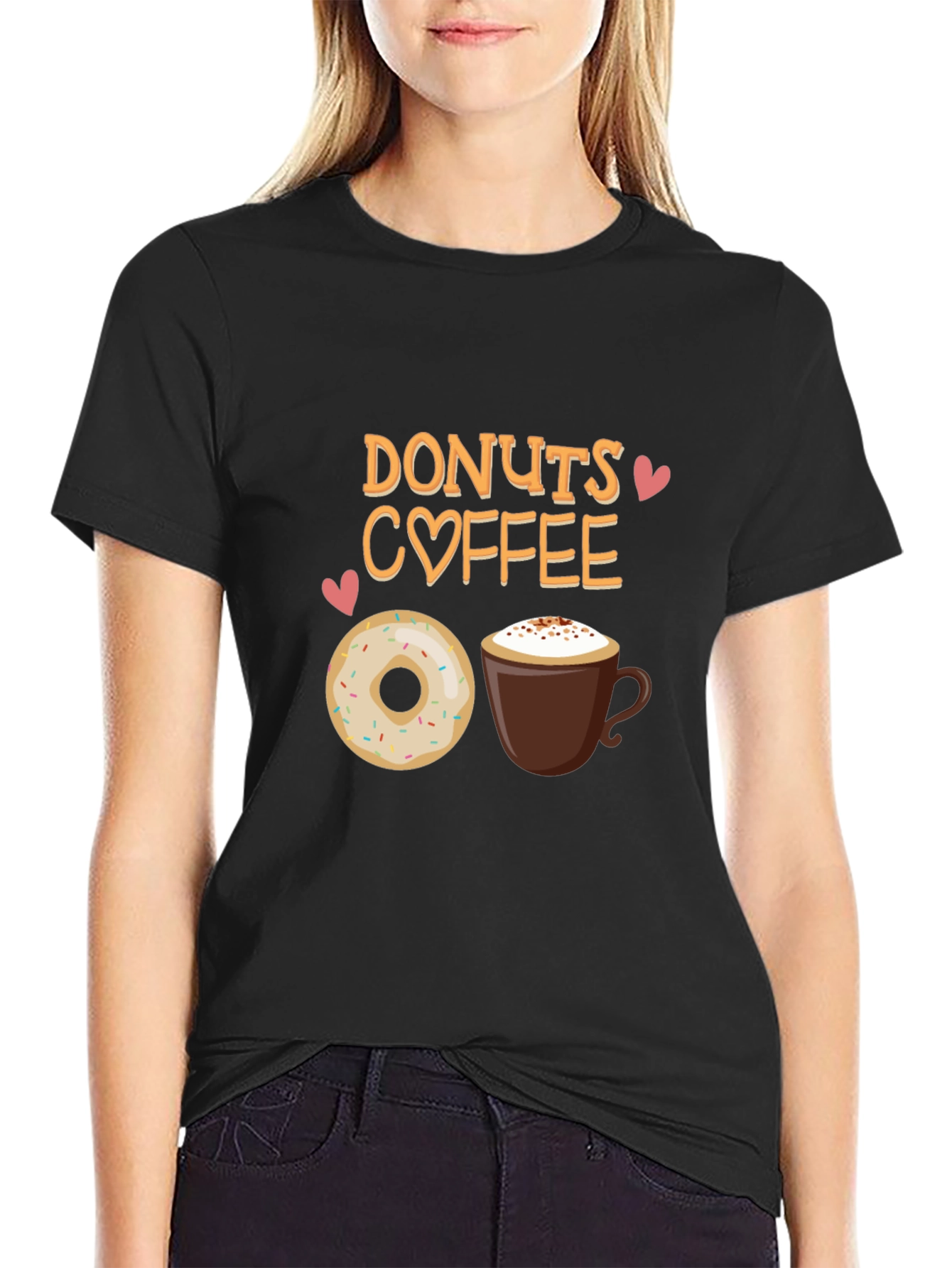 Donuts Coffee T-Shirt - Cute Foodie Tee