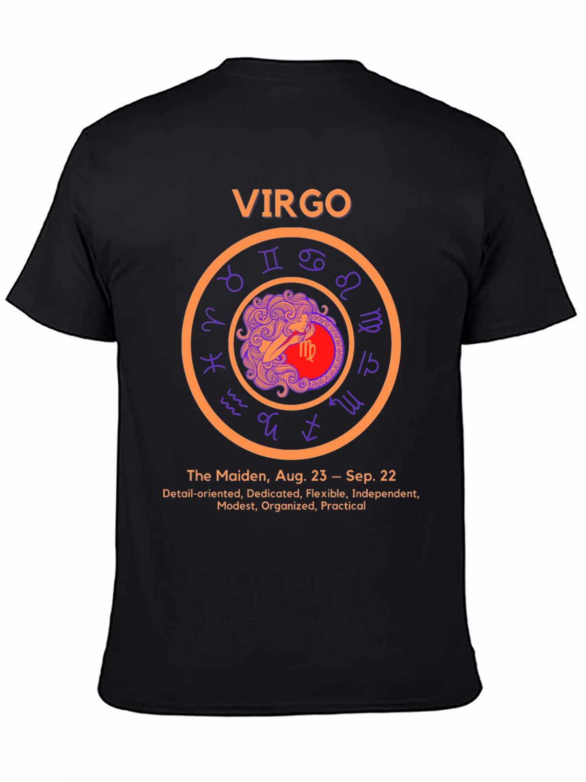 Virgo Zodiac Sign T-Shirt - Aug 23 to Sep 22 Birthday Gift