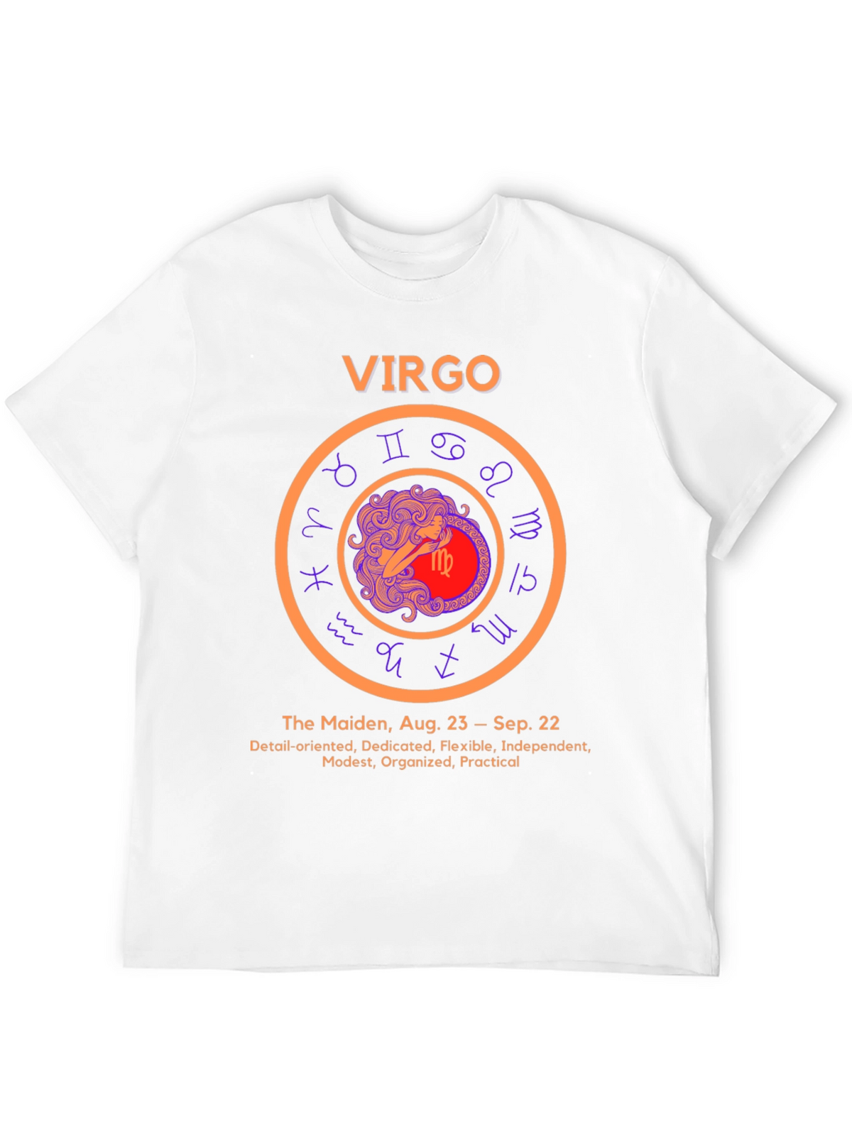 Virgo Zodiac Sign T-Shirt - Aug 23 to Sep 22 Birthday Gift