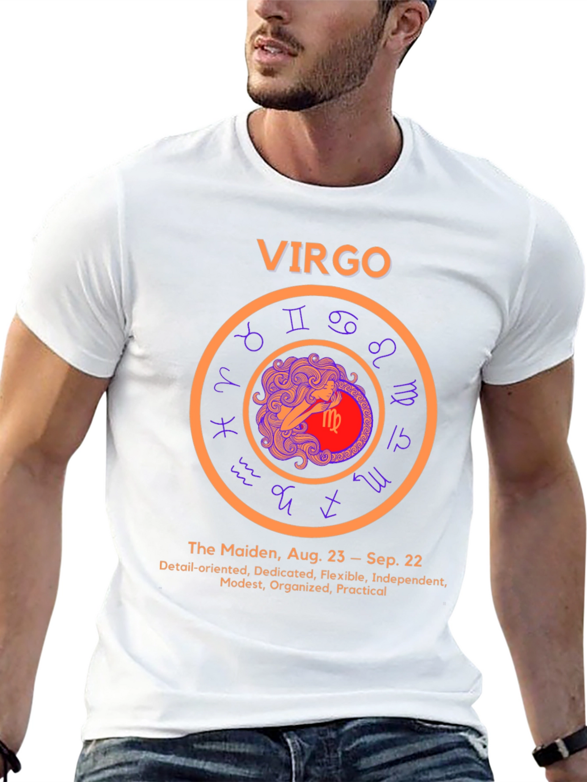 Virgo Zodiac Sign T-Shirt - Aug 23 to Sep 22 Birthday Gift