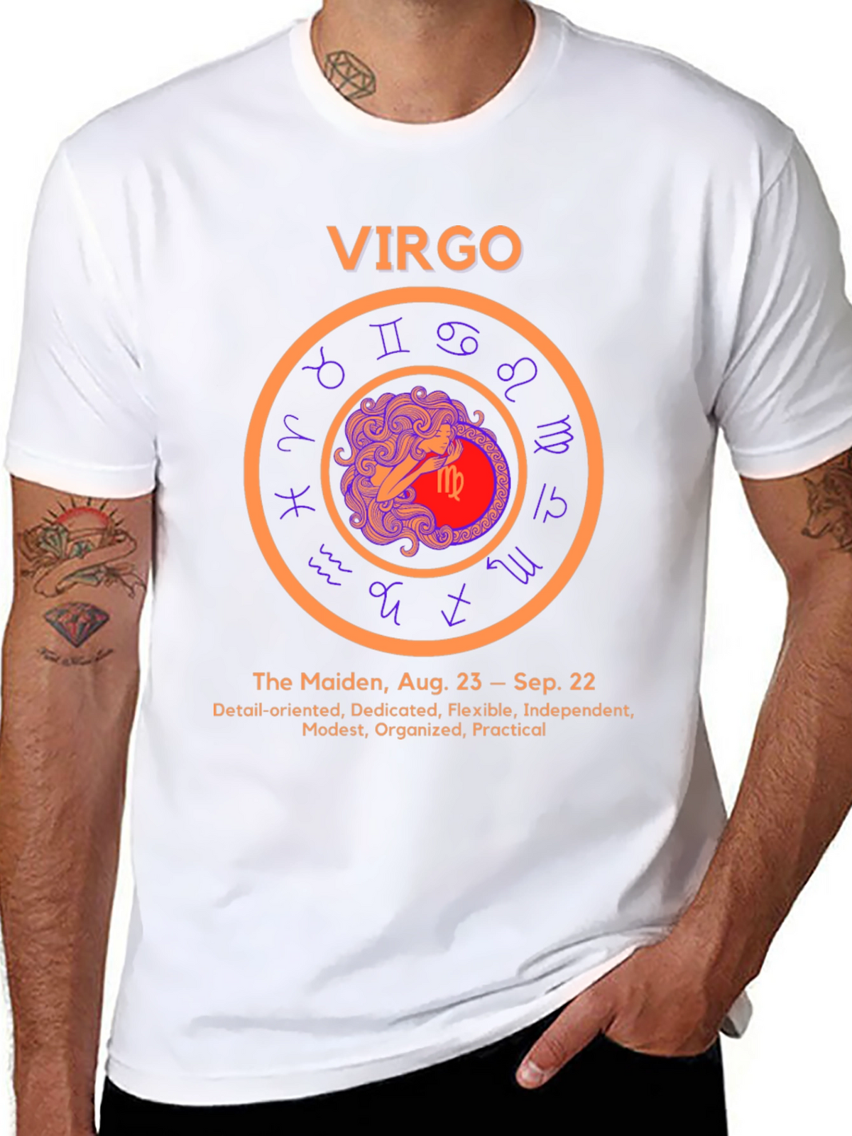 Virgo Zodiac Sign T-Shirt - Aug 23 to Sep 22 Birthday Gift