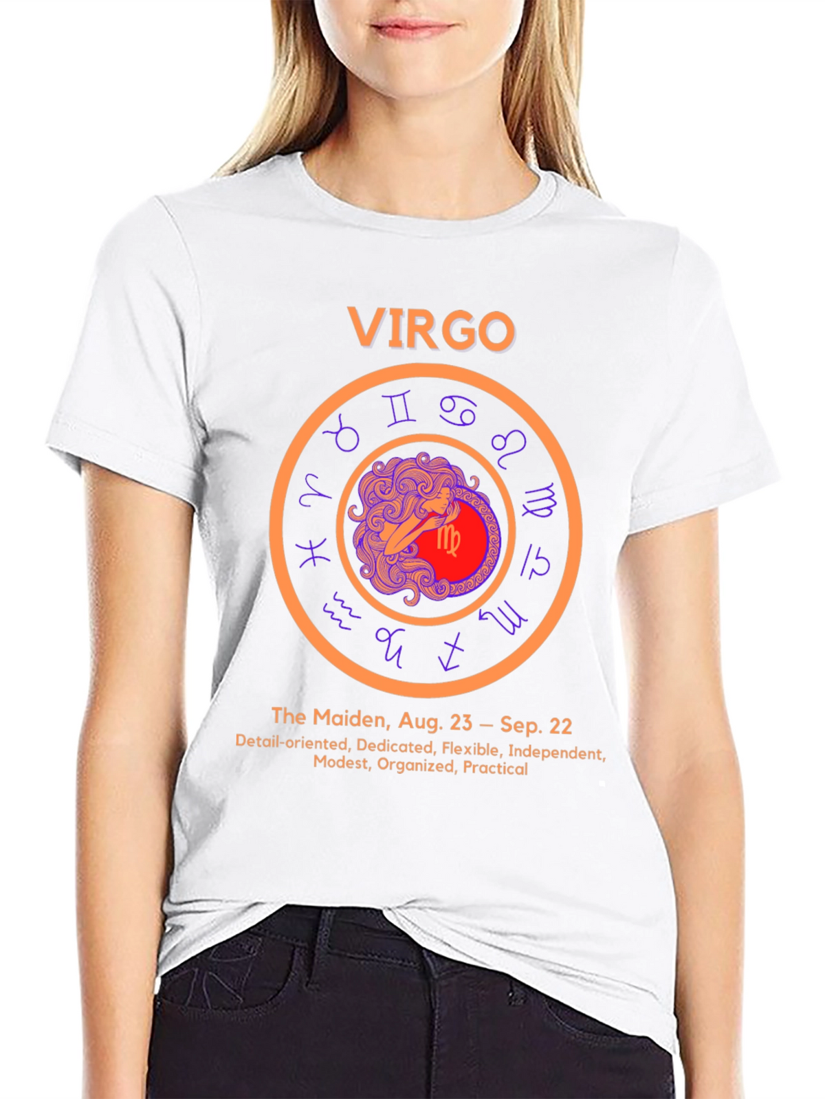 Virgo Zodiac Sign T-Shirt - Aug 23 to Sep 22 Birthday Gift