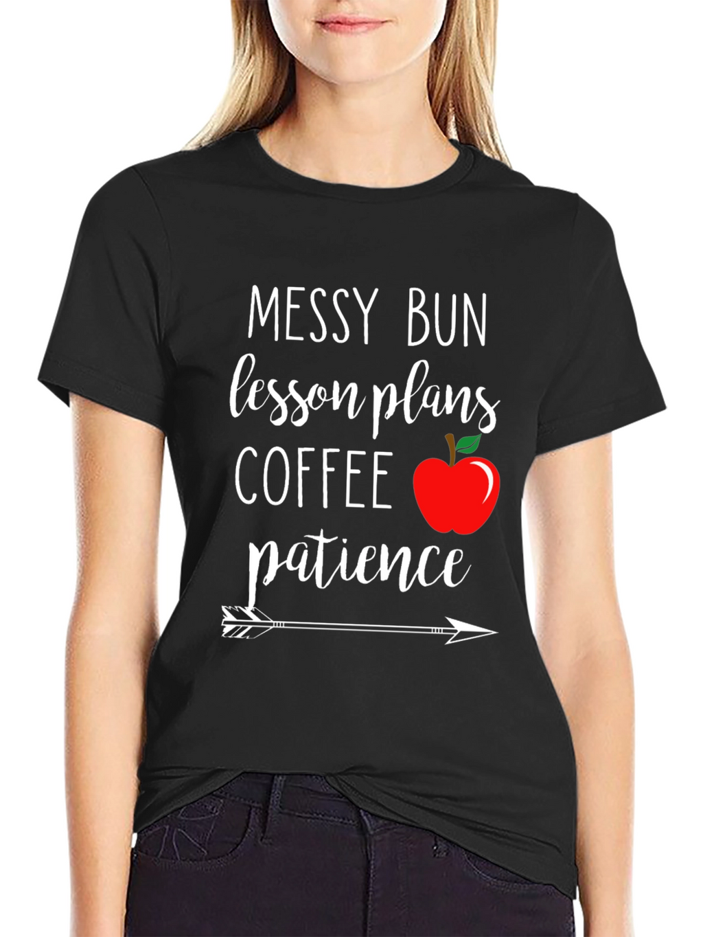 Teacher Life Messy Bun T-Shirt