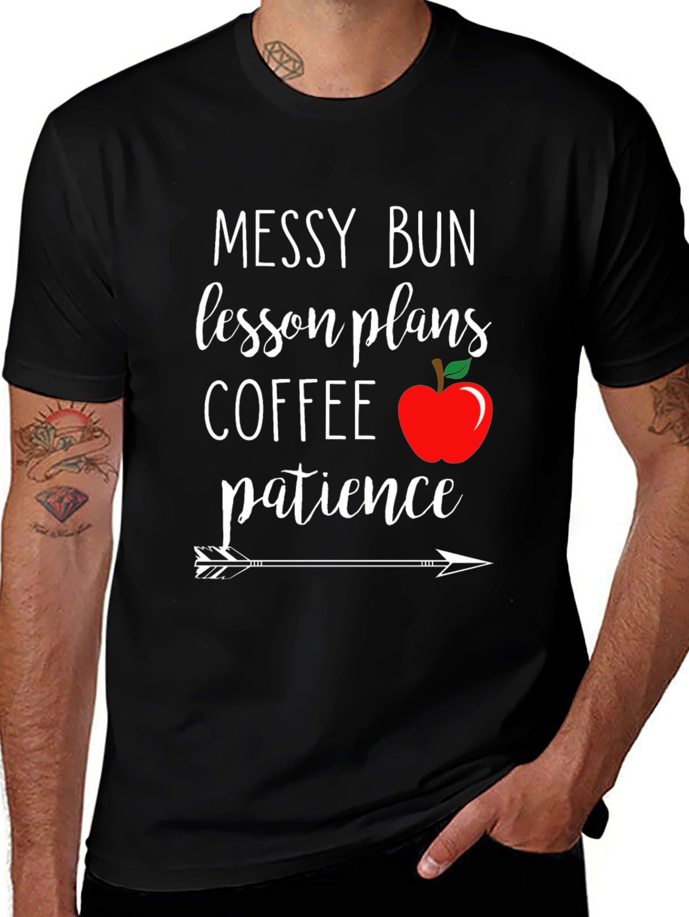 Teacher Life Messy Bun T-Shirt