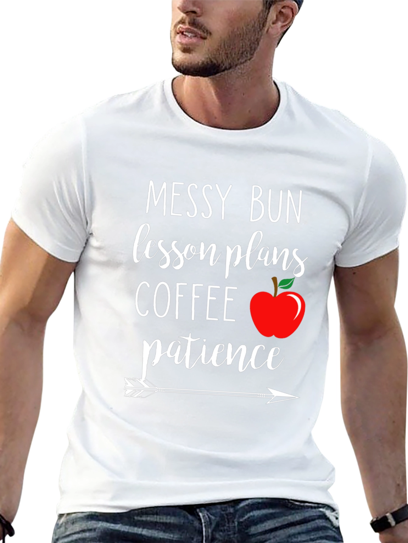 Teacher Life Messy Bun T-Shirt