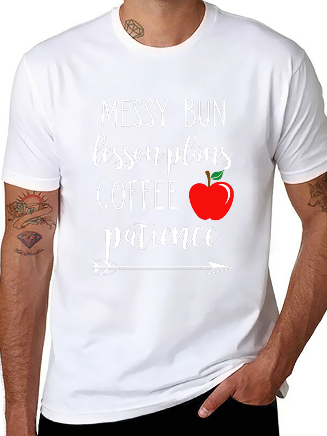 Teacher Life Messy Bun T-Shirt