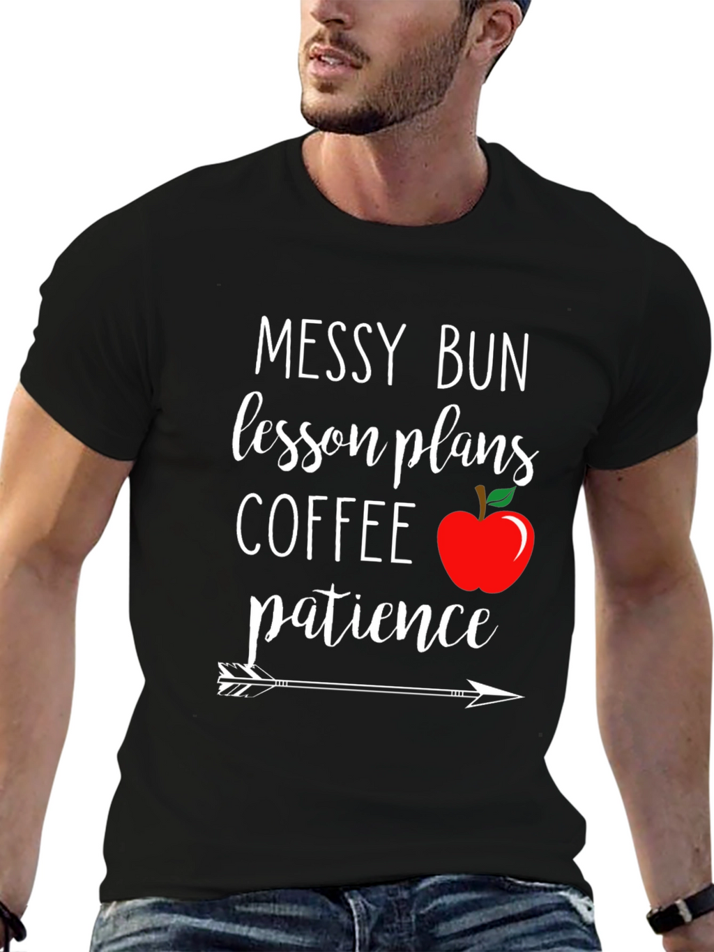 Teacher Life Messy Bun T-Shirt