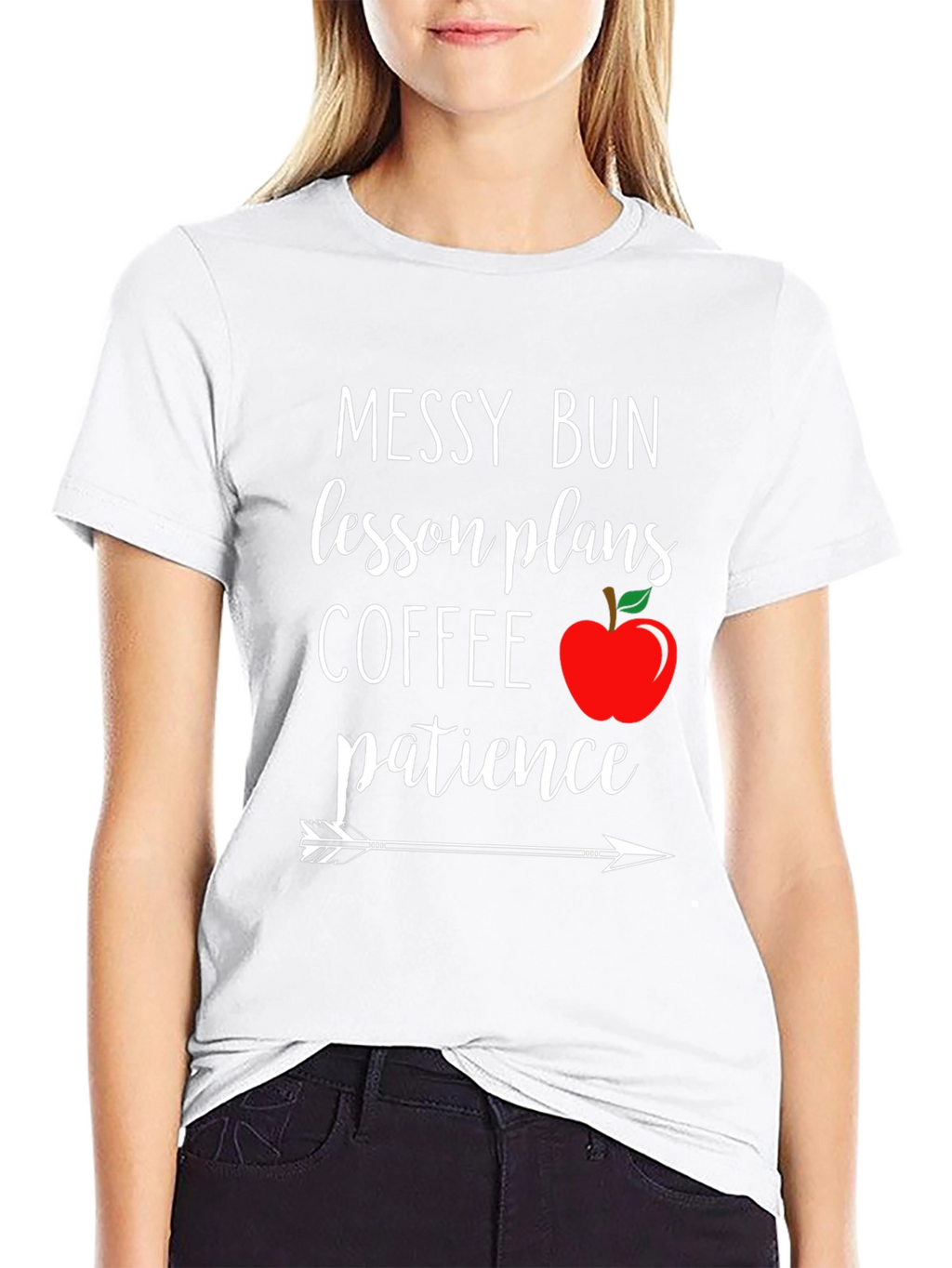 Teacher Life Messy Bun T-Shirt