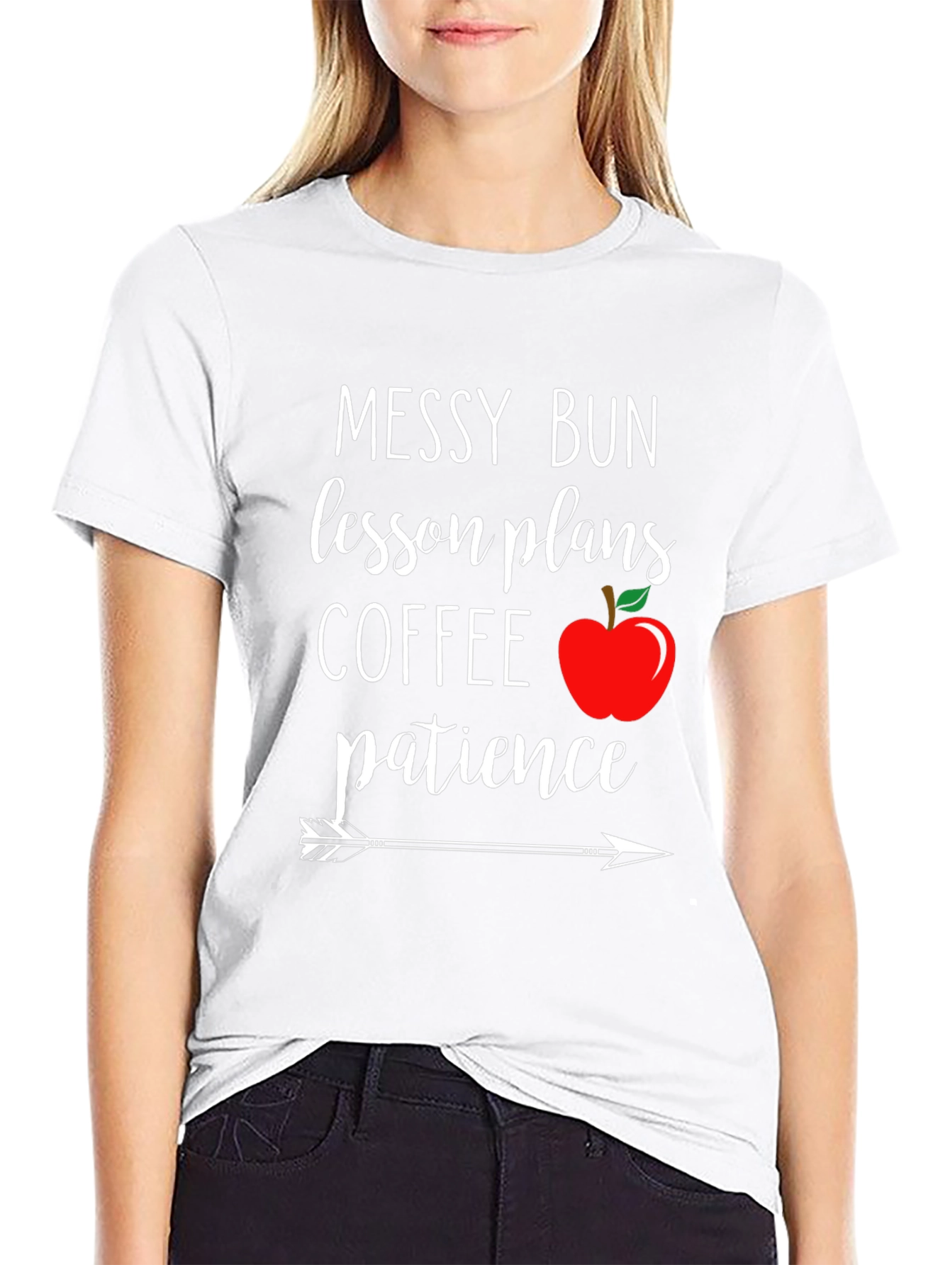 Teacher Life Messy Bun T-Shirt