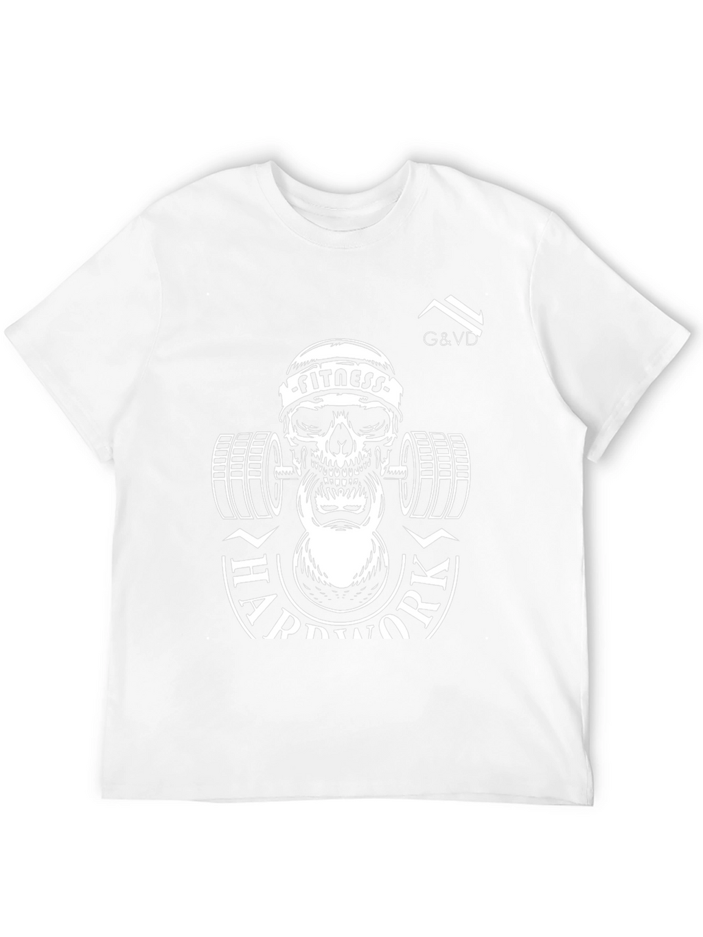 Fitness Skull T-Shirt - Hard Work Design