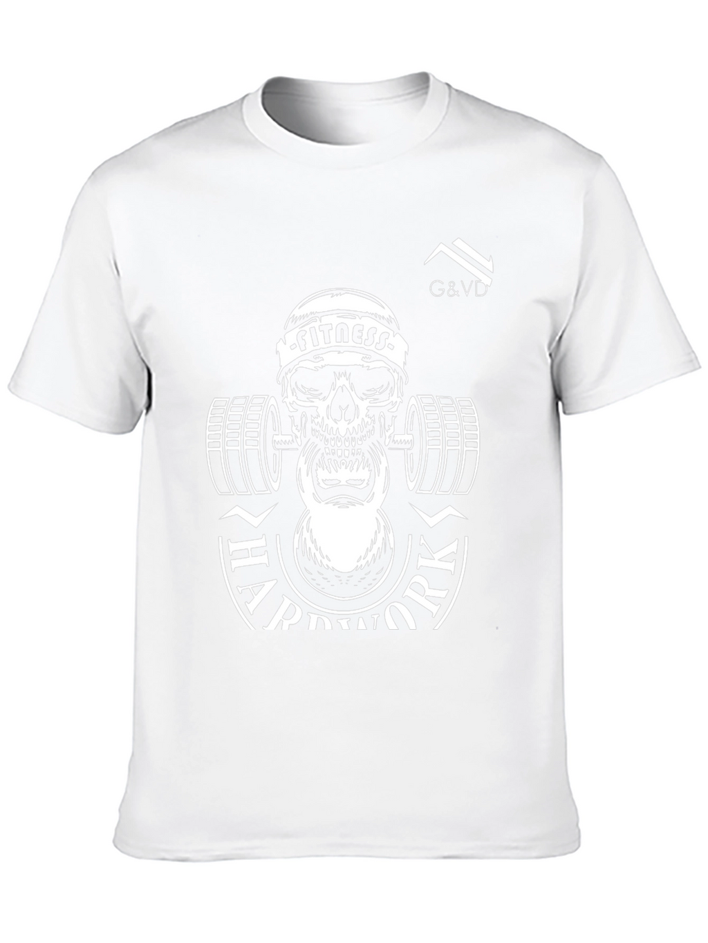 Fitness Skull T-Shirt - Hard Work Design