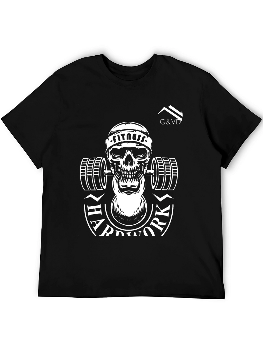 Fitness Skull T-Shirt - Hard Work Design