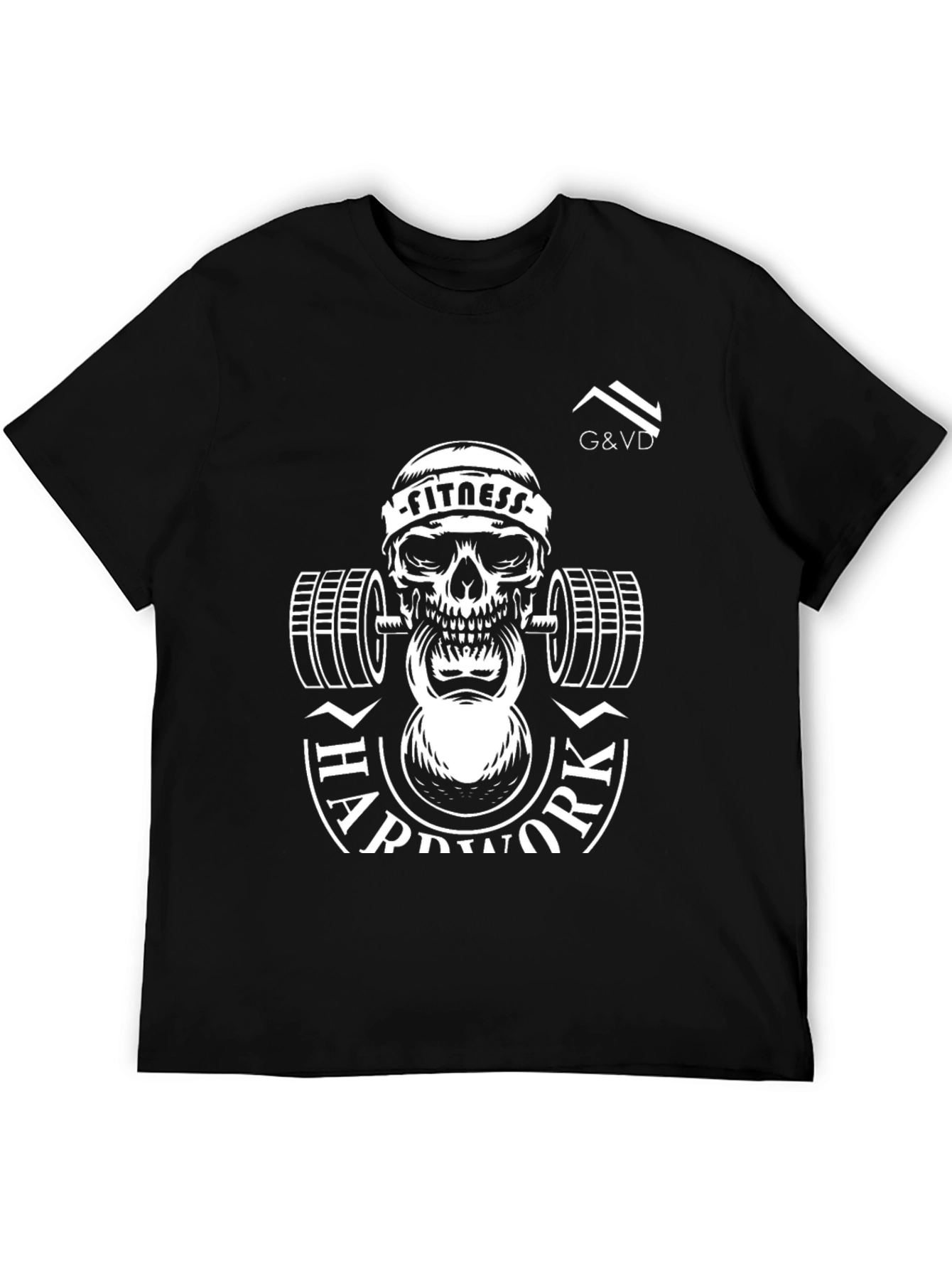 Fitness Skull T-Shirt - Hard Work Design
