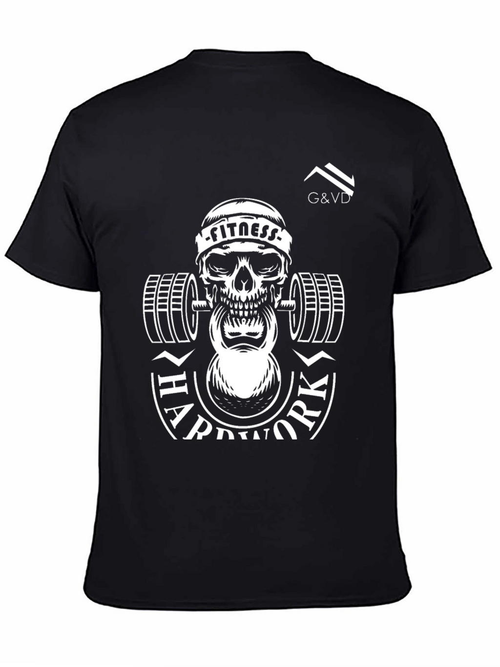 Fitness Skull T-Shirt - Hard Work Design