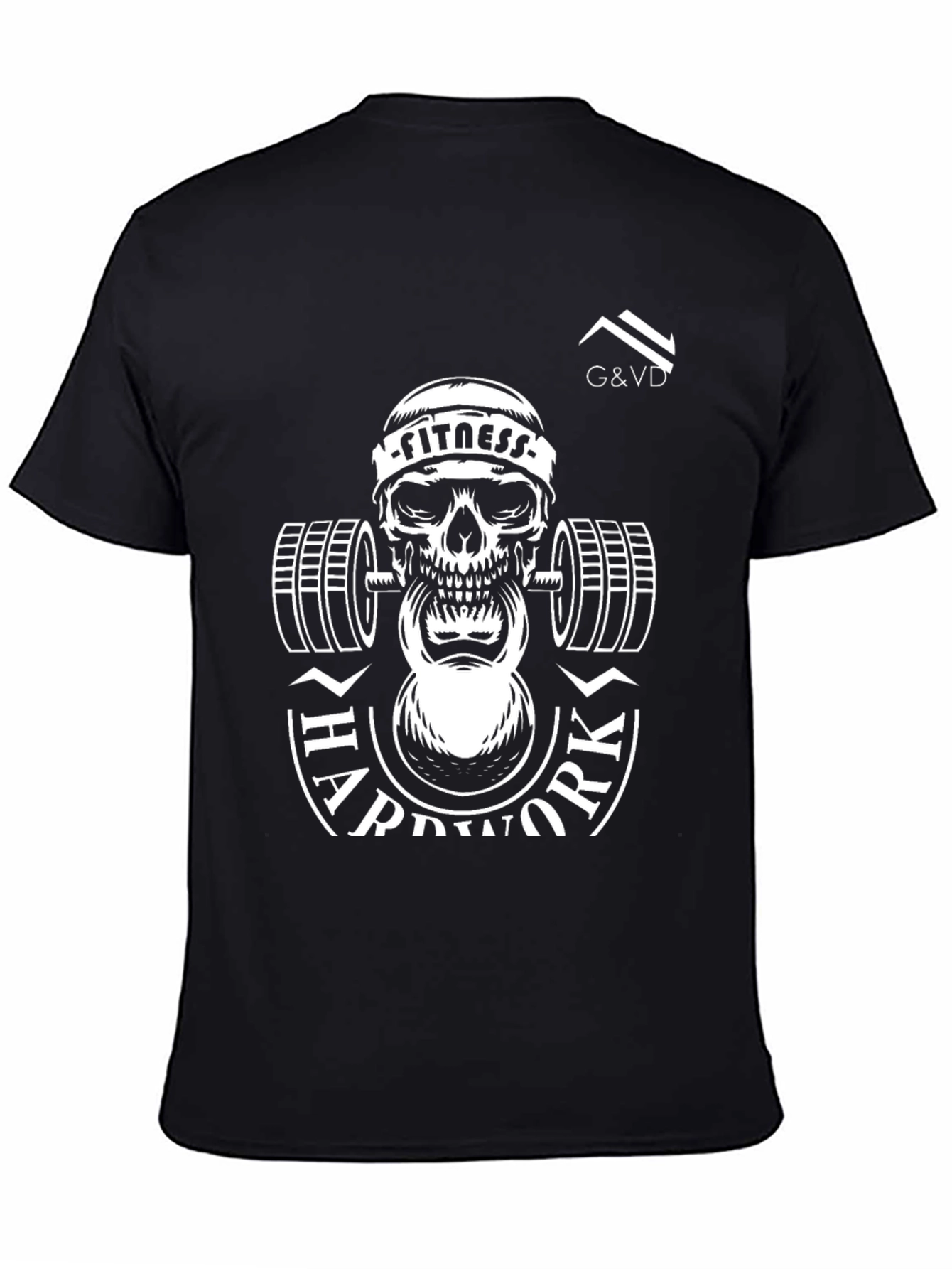 Fitness Skull T-Shirt - Hard Work Design