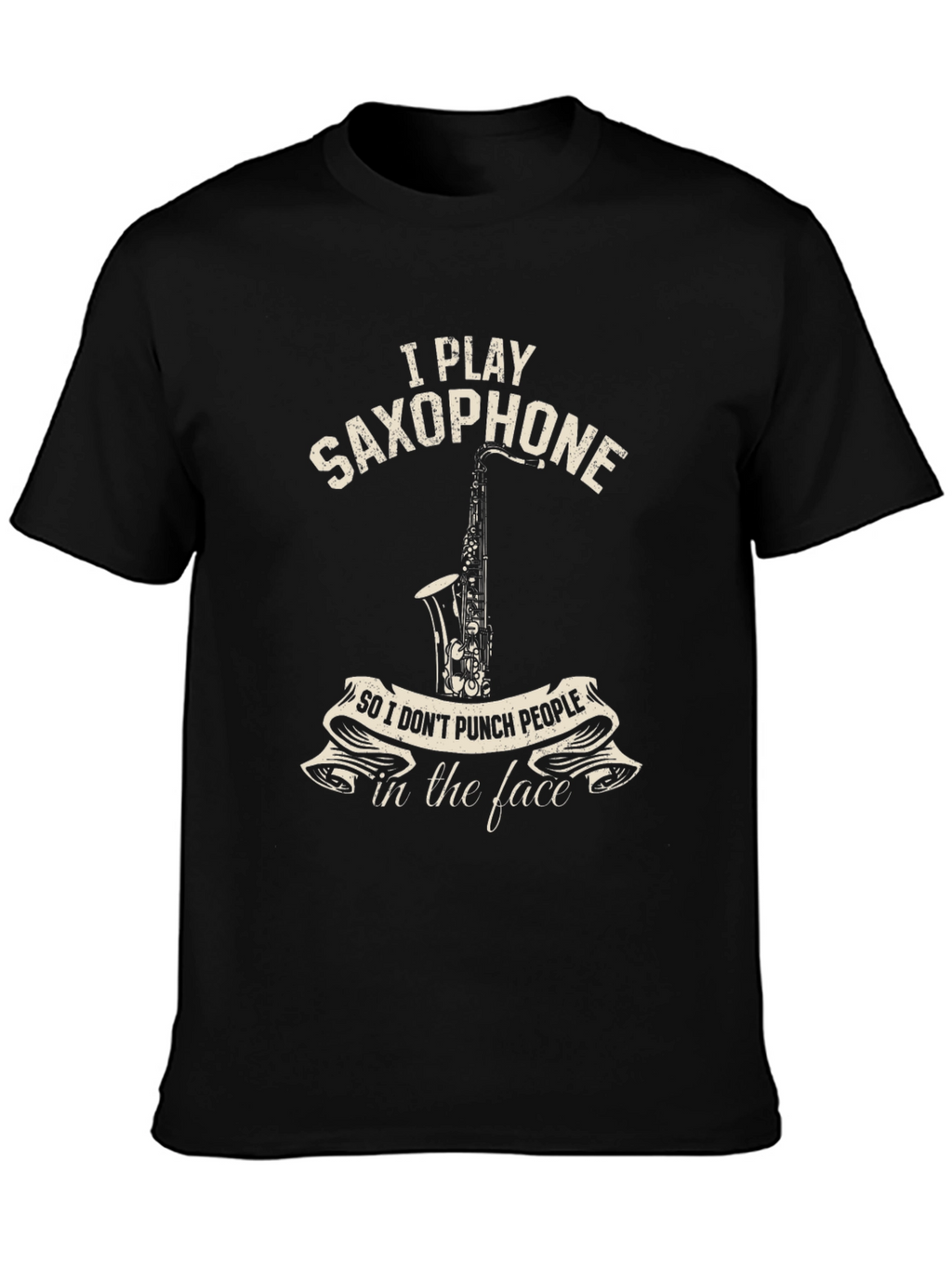 Saxophone Player Novelty T-Shirt: Punch People