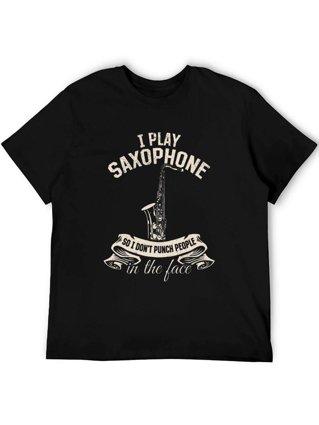 Saxophone Player Novelty T-Shirt: Punch People