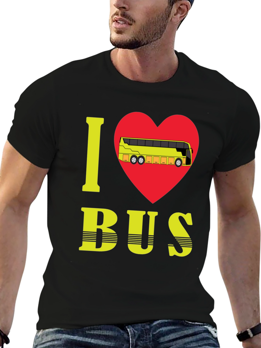 I Love Bus Graphic Tee