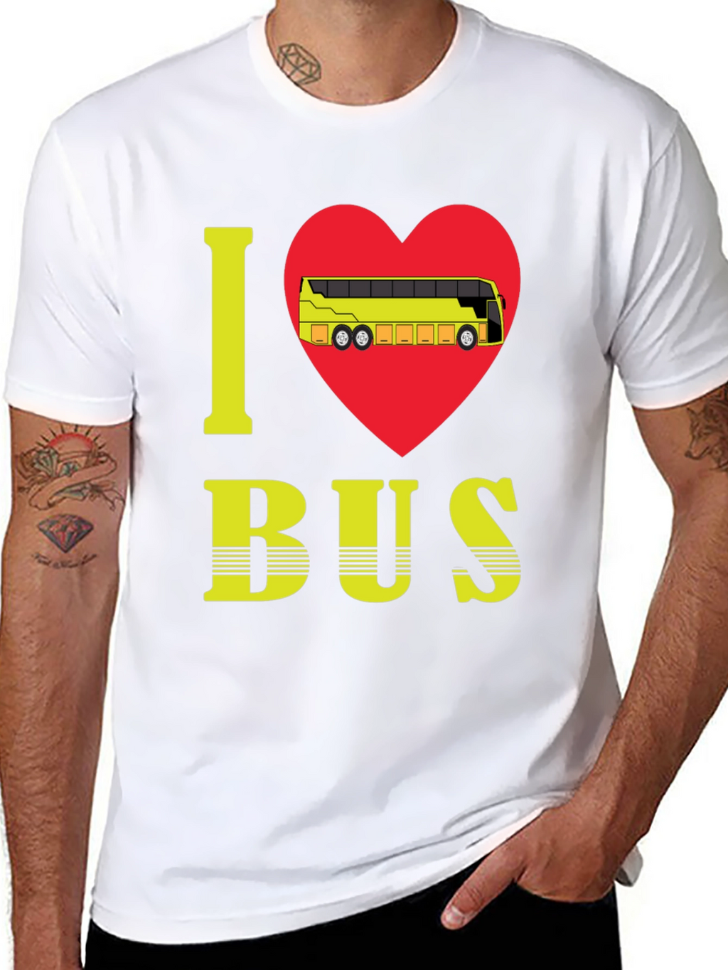 I Love Bus Graphic Tee