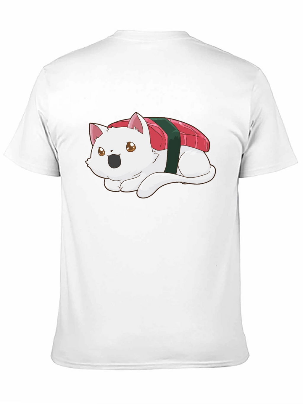 Sushi Cat Black T-Shirt - Whimsical Design