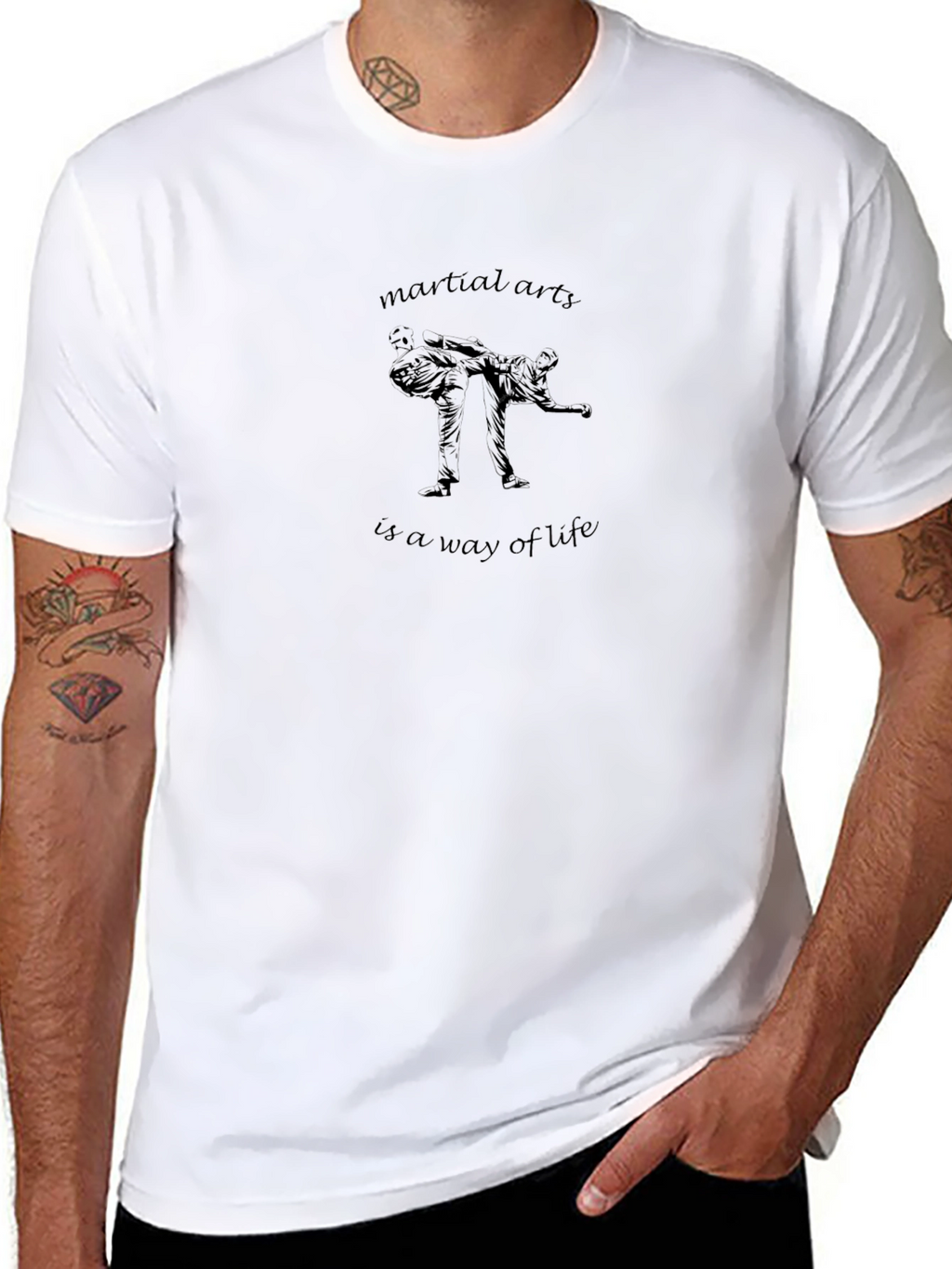 Martial Arts Way of Life Graphic Tee - Black