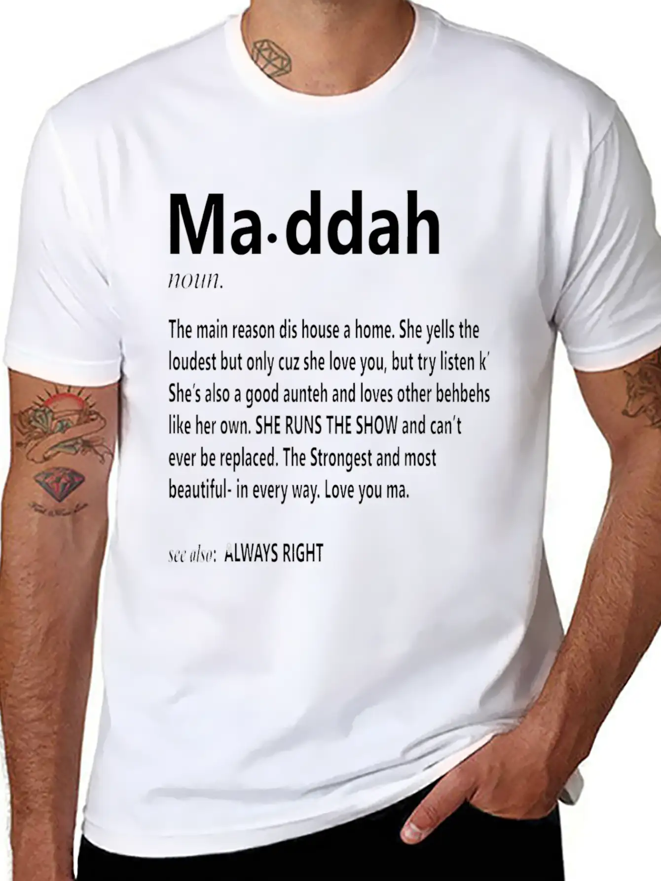 Maddah Main Reason Dis House Is A Home Mother S D Classic Cotton Tee – Unisex Comfort For Any Season