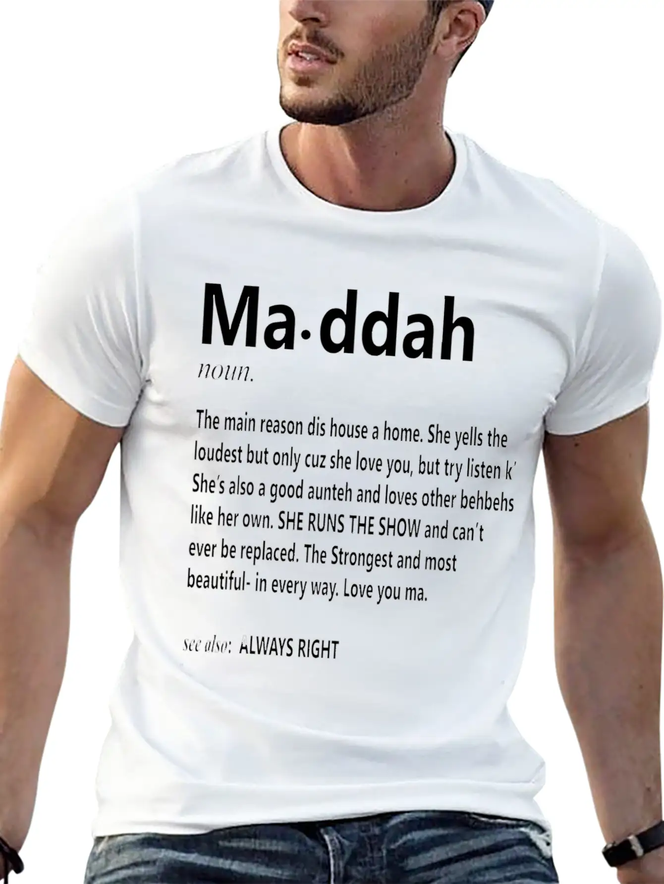 Maddah Main Reason Dis House Is A Home Mother S D Classic Cotton Tee – Unisex Comfort For Any Season
