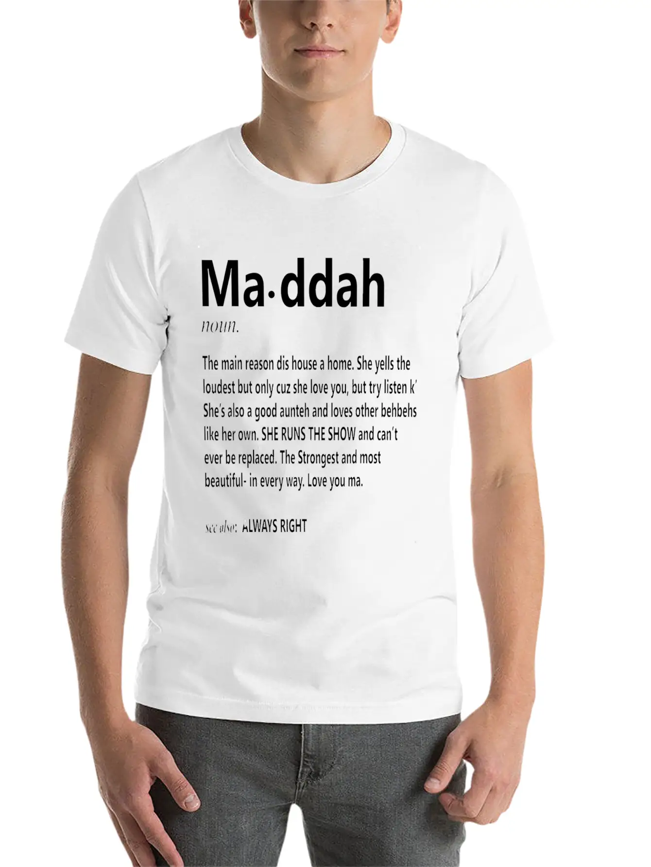 Maddah Main Reason Dis House Is A Home Mother S D Classic Cotton Tee – Unisex Comfort For Any Season