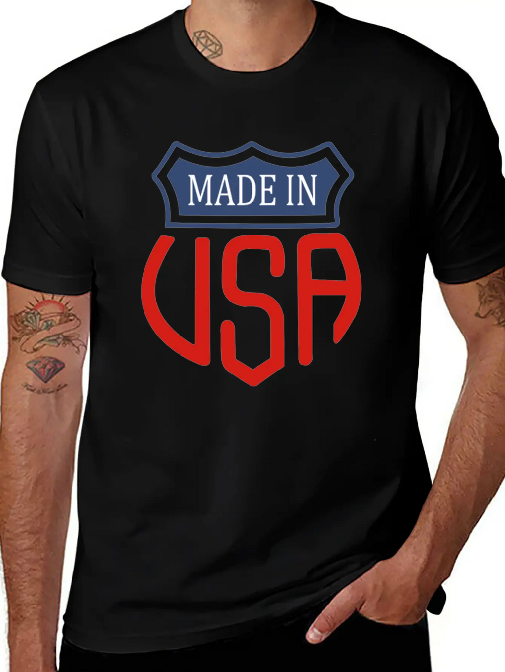 Made In Usa Funny Symbol Relaxed Everyday Tee – Lightweight And Durable Cotton